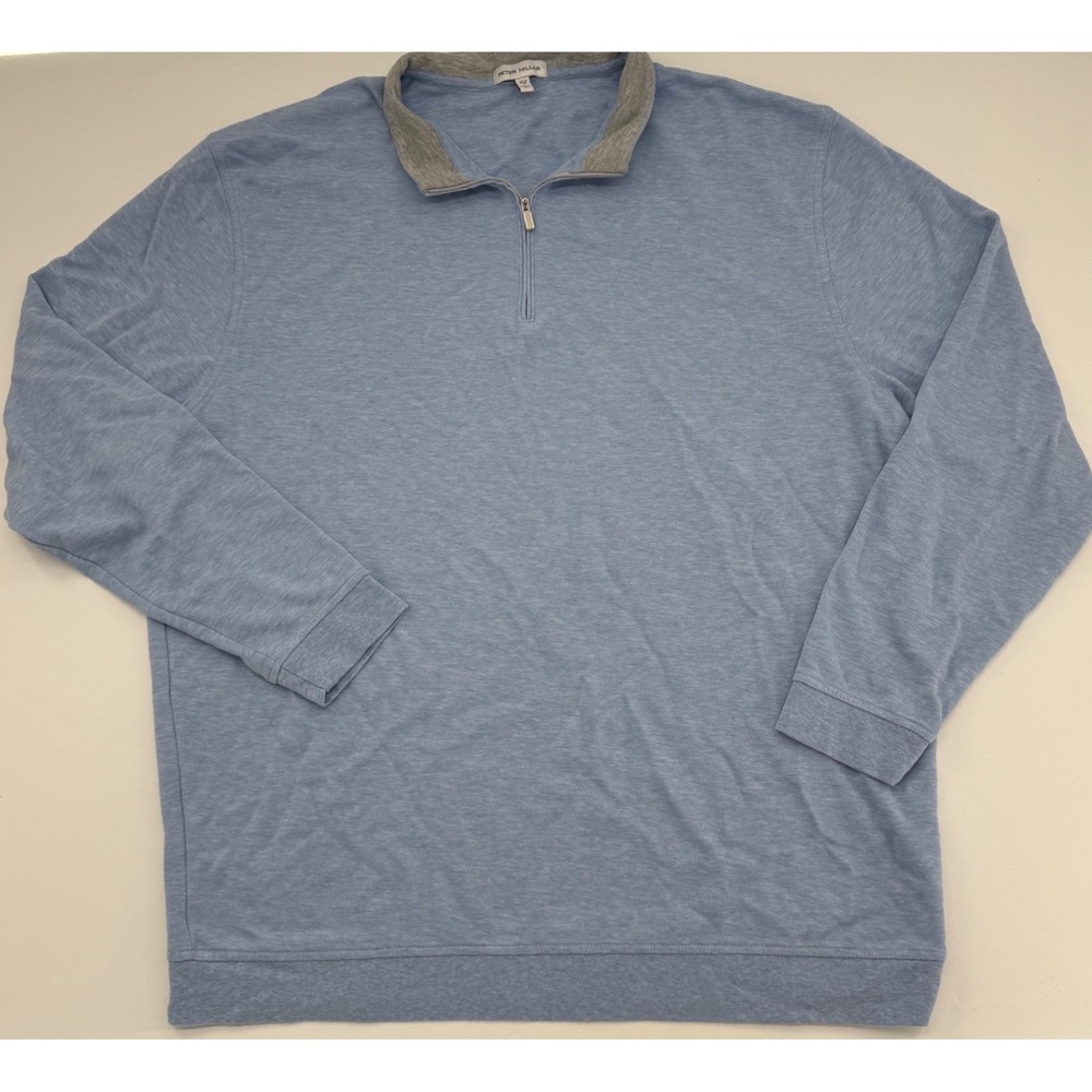 Peter Millar Quarter Zip Pullover Mens XLT Heathered Long Sleeve Coastal Luxury